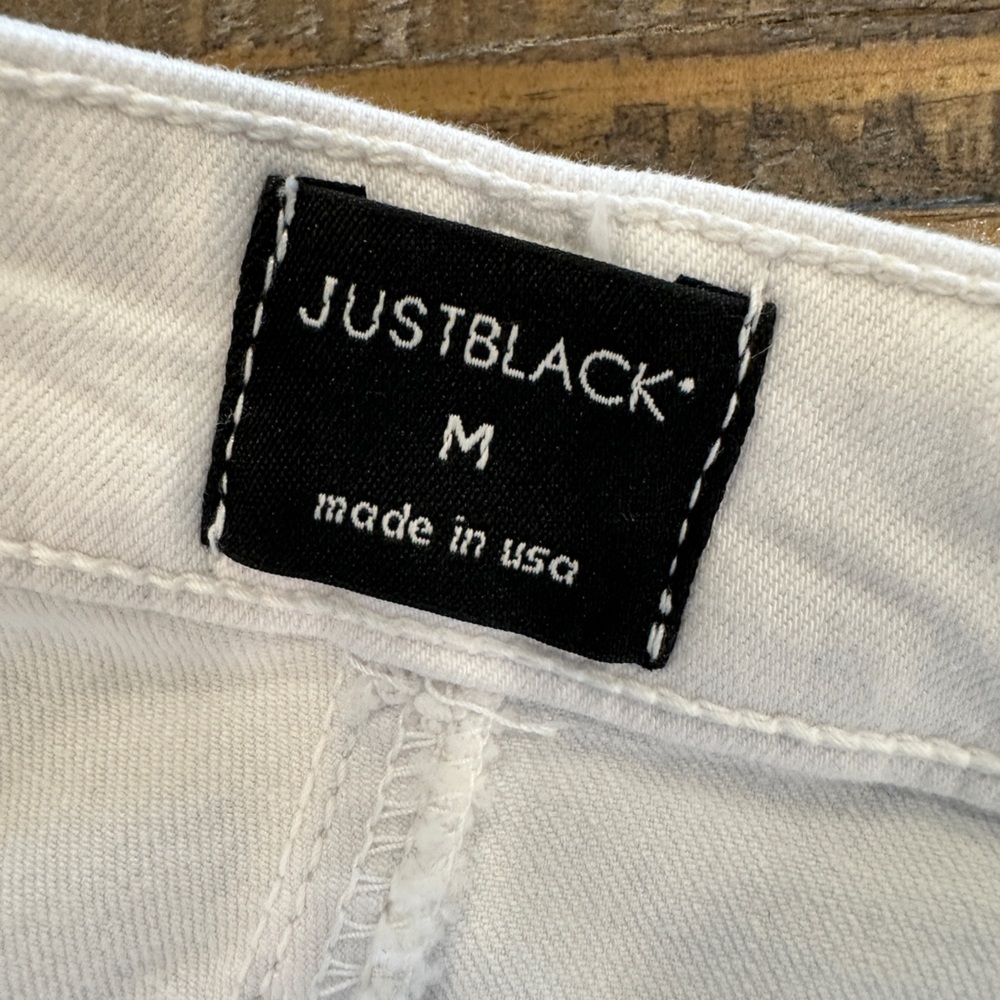 JUST BLACK Women’s M White Denim Mini Skirt - Picture 4 of 6